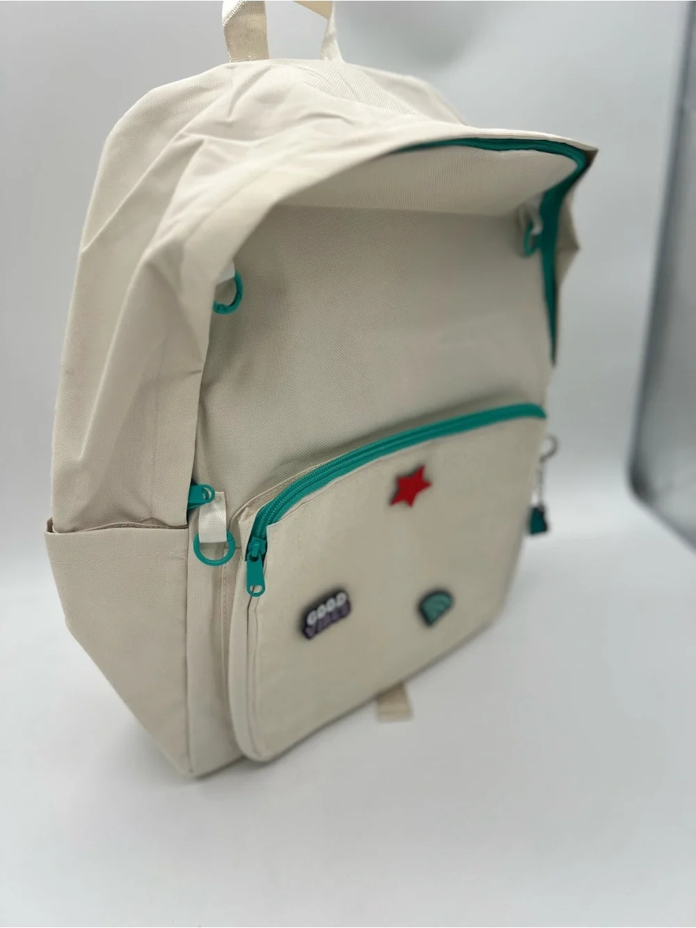 Beige Backpack for School, High School Bookbag Back Pack for Teens Girls Boys, L